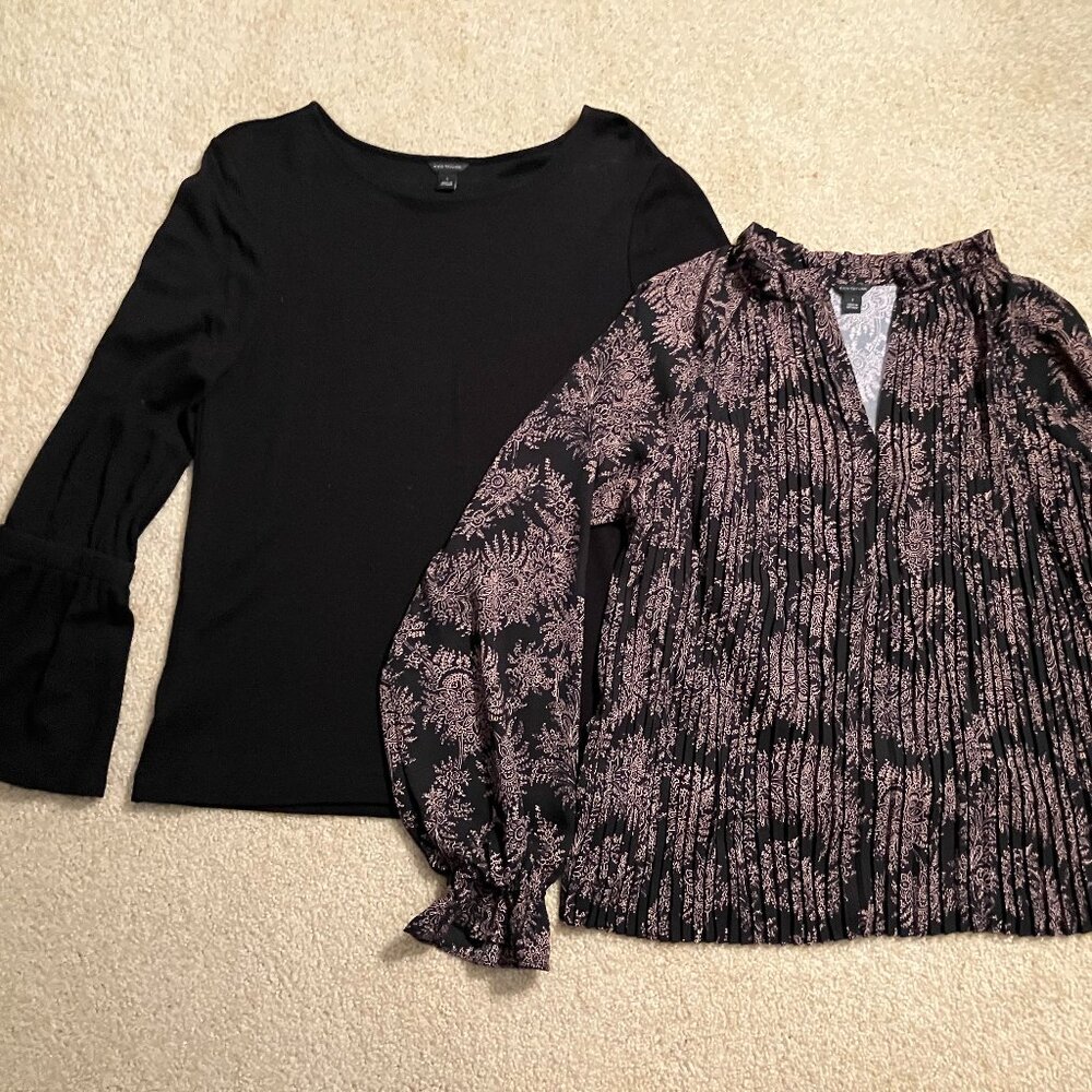 Ann Taylor Tops (2), S, Black and Black/Tan